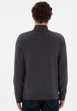 Erkek Antrasit Basic Triko Hırka - 50298268005