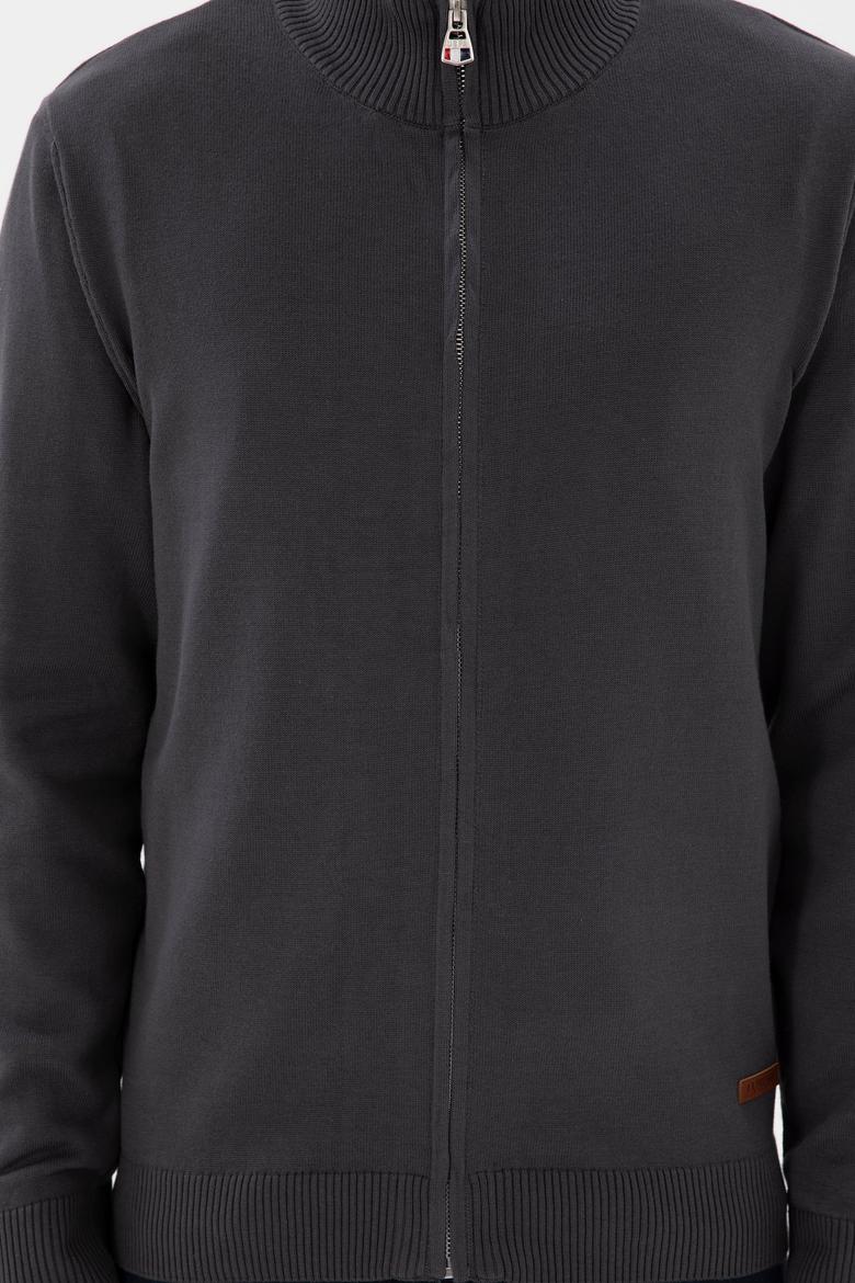 Erkek Antrasit Basic Triko Hırka - 50298268005