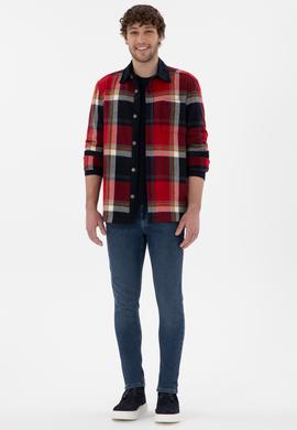Erkek Kırmızı Uzun Kollu Gömlek - 50296540006