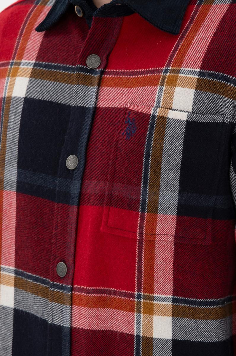 Erkek Kırmızı Uzun Kollu Gömlek