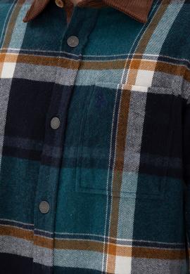 Erkek Koyu Yeşil Uzun Kollu Gömlek - 50296540017