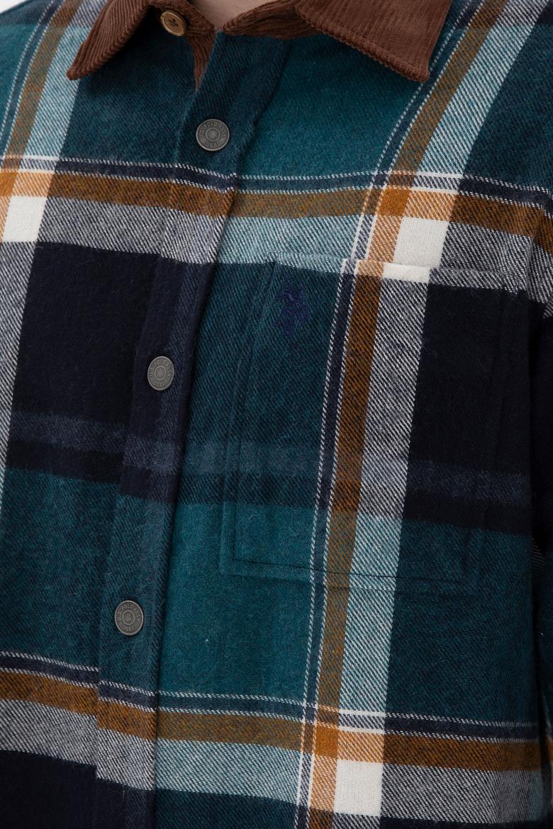 Erkek Koyu Yeşil Uzun Kollu Gömlek - 50296540017