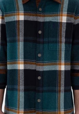 Erkek Koyu Yeşil Uzun Kollu Gömlek - 50296540017