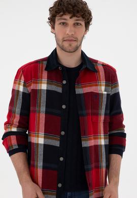 Erkek Kırmızı Uzun Kollu Gömlek - 50296540006