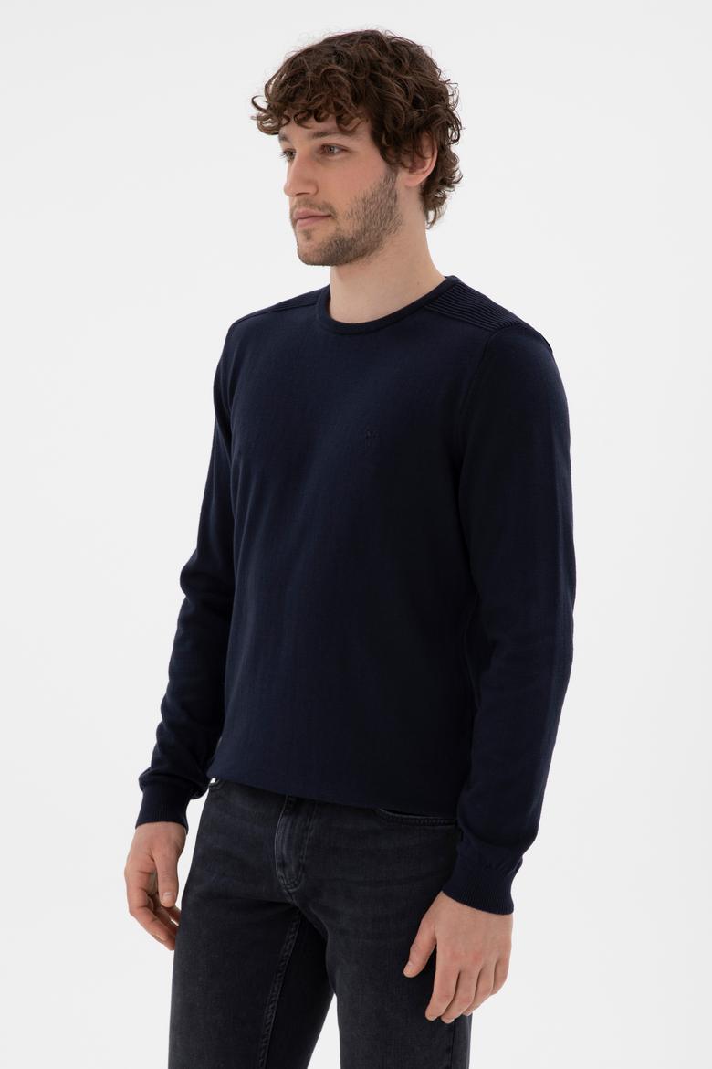 Erkek Lacivert Basic Kazak