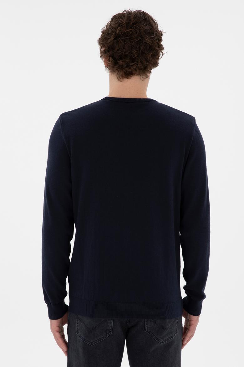 Erkek Lacivert Basic Kazak - 50294740035