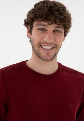 Erkek Bordo Basic Kazak - 50294740037