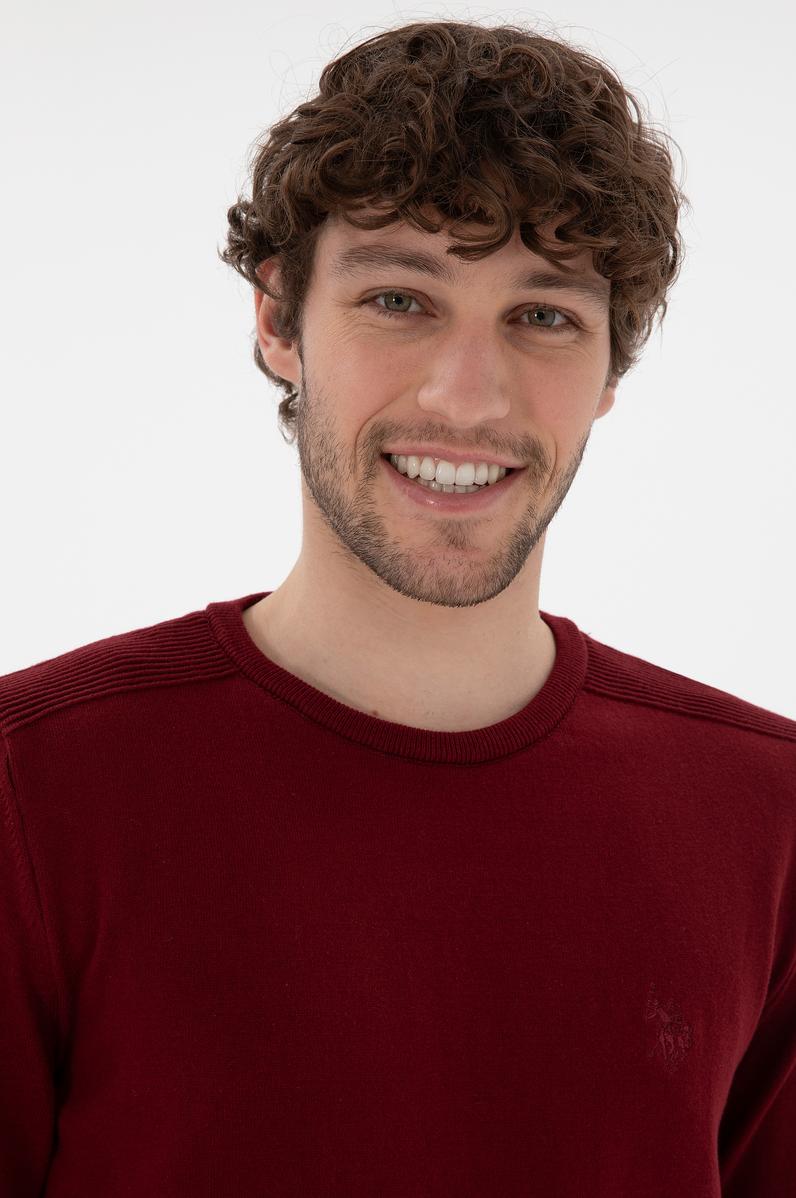 Erkek Bordo Basic Kazak