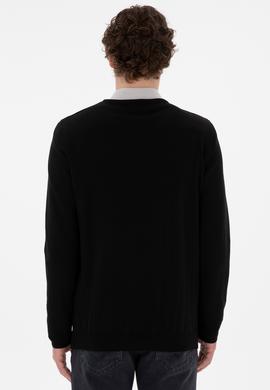 Erkek Siyah Basic Kazak - 50294764023