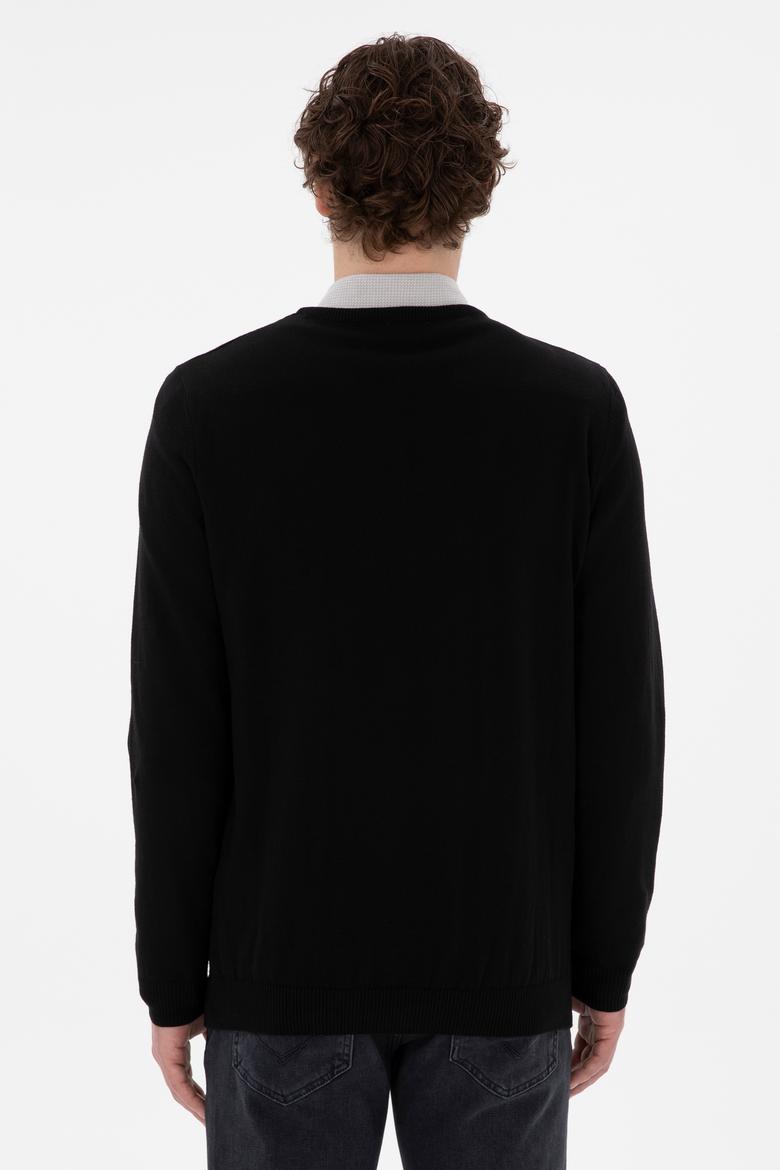 Erkek Siyah Basic Kazak - 50294764023