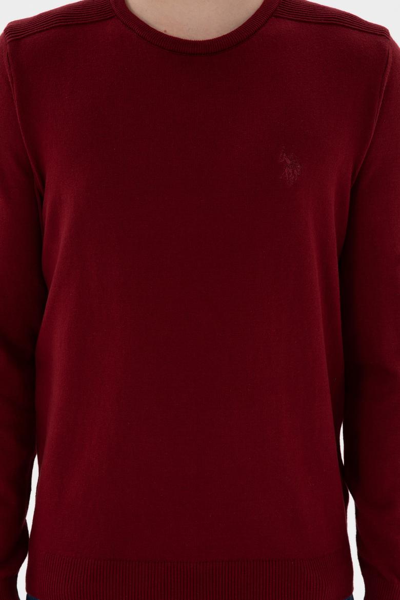 Erkek Bordo Basic Kazak - 50294740037