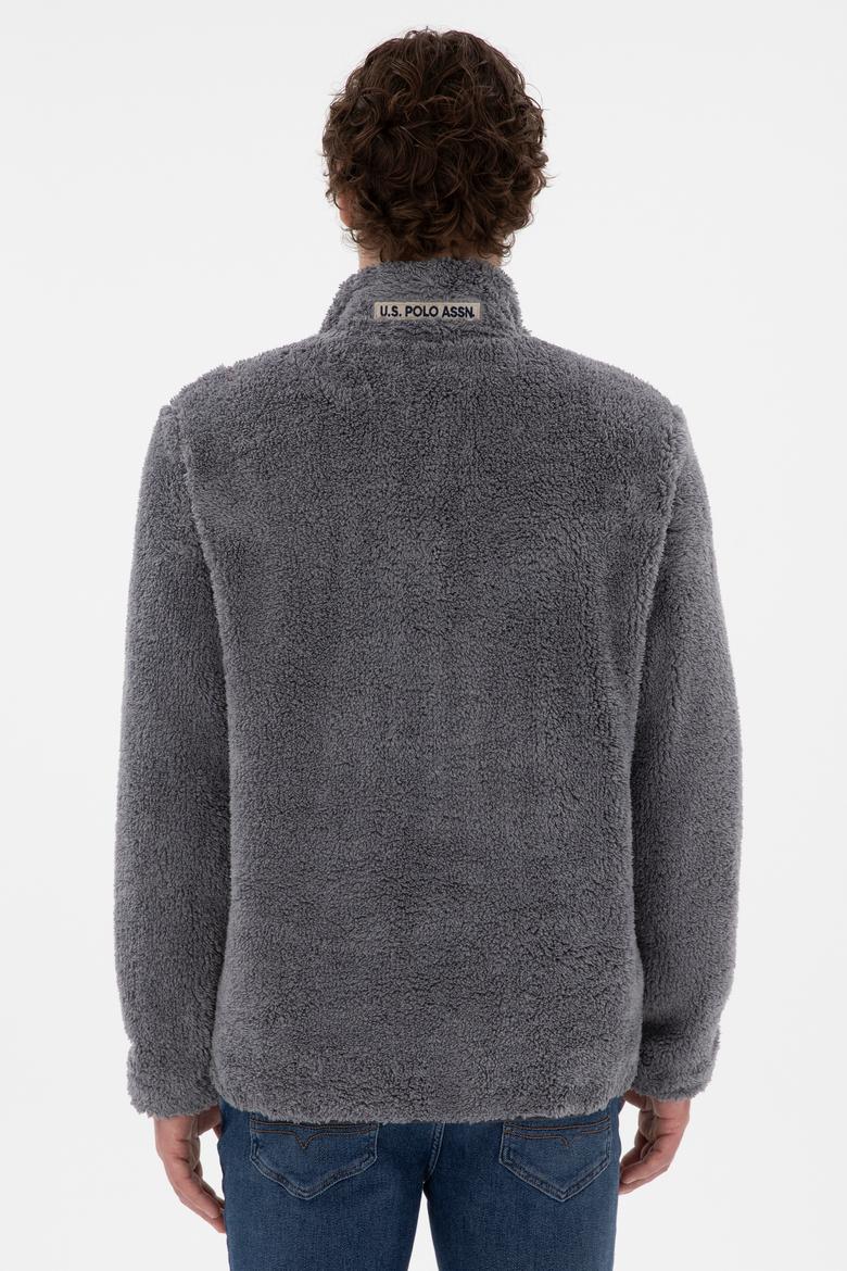 Erkek Açık Gri Örme Hırka - 50295805009