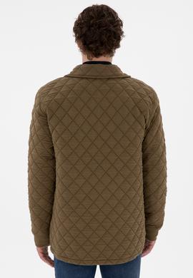 Erkek Haki Örme Hırka - 50290580017