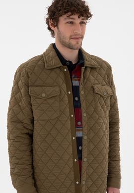 Erkek Haki Örme Hırka - 50290580017