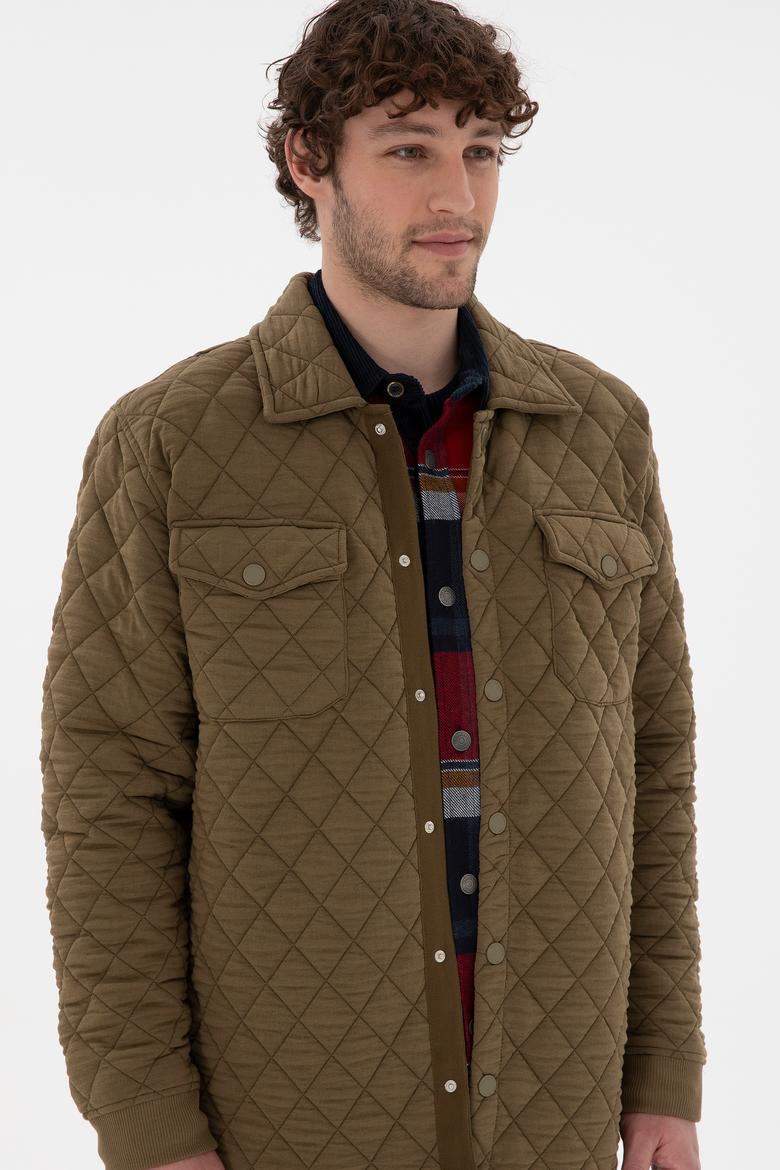 Erkek Haki Örme Hırka - 50290580017