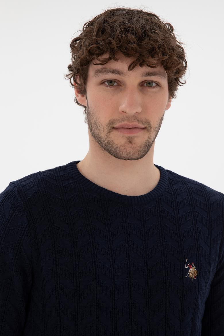 Erkek Lacivert Basic Kazak - 50288883019