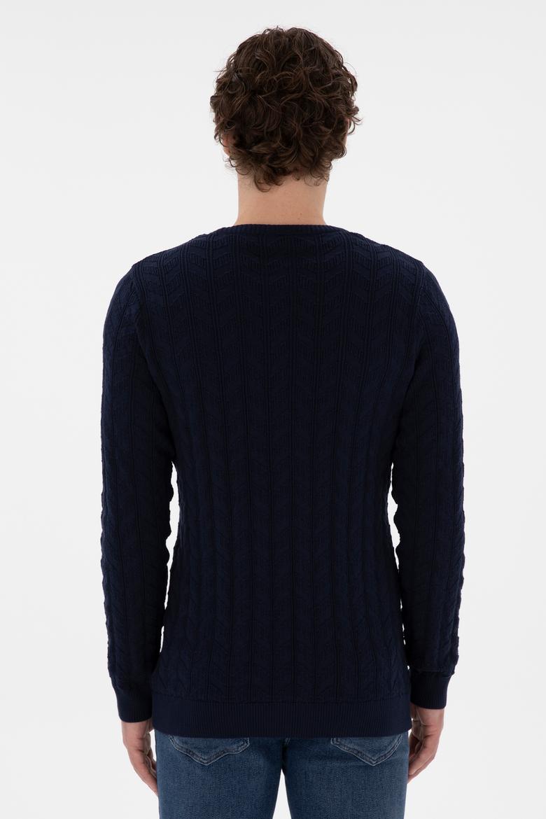 Erkek Lacivert Basic Kazak - 50288883019