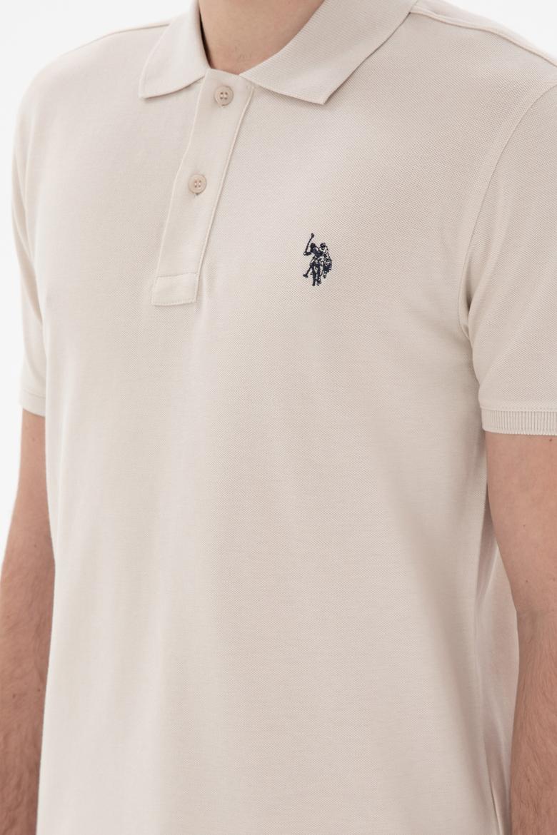Erkek Slim Fit Polo Yaka Taş Basic Tişört - 50297984344