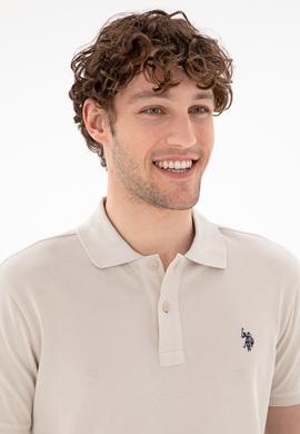 Erkek Slim Fit Polo Yaka Taş Basic Tişört - 50297984344