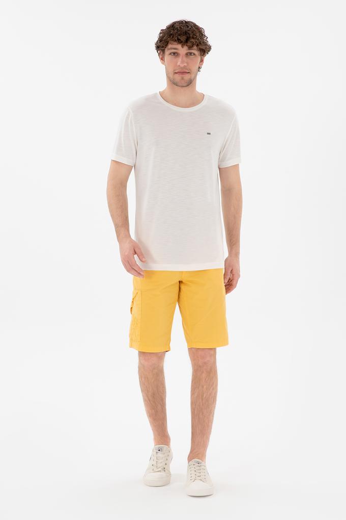 Erkek Safran Dokuma Şort