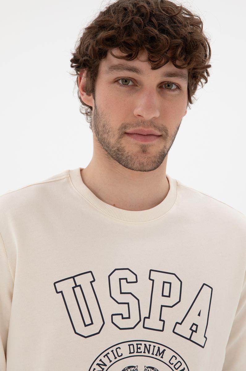 Erkek Krem Sweatshirt