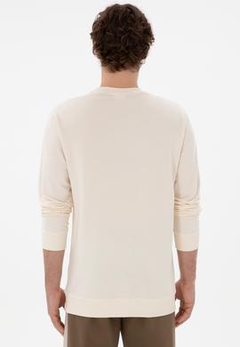 Erkek Krem Sweatshirt - 50290259021