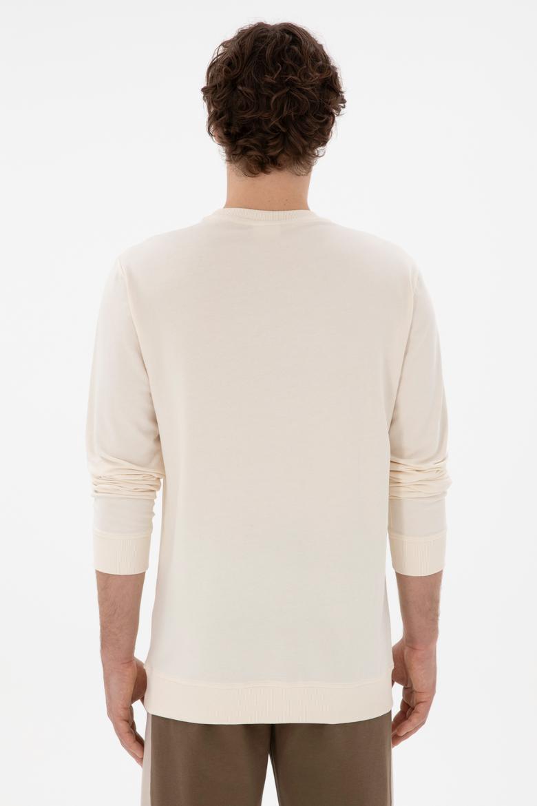 Erkek Krem Sweatshirt - 50290259021