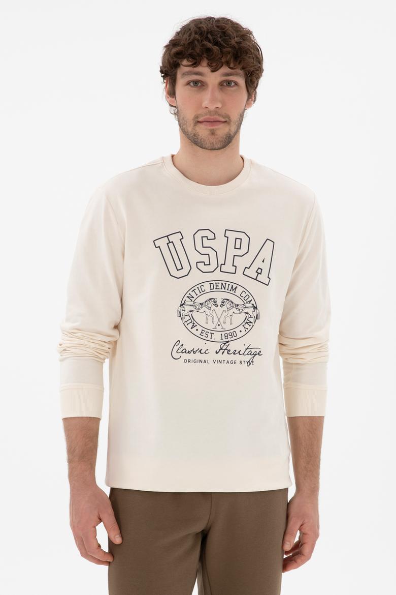 Erkek Krem Sweatshirt