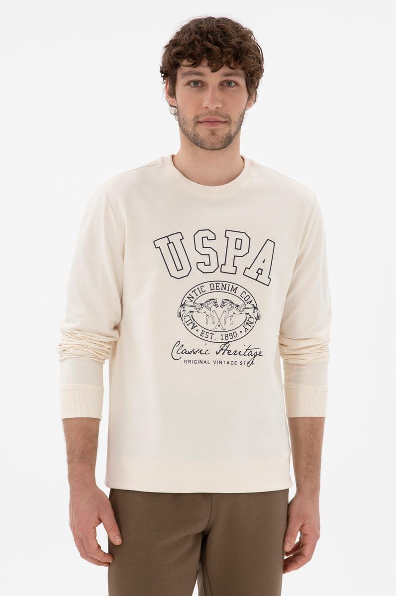 Erkek Krem Sweatshirt