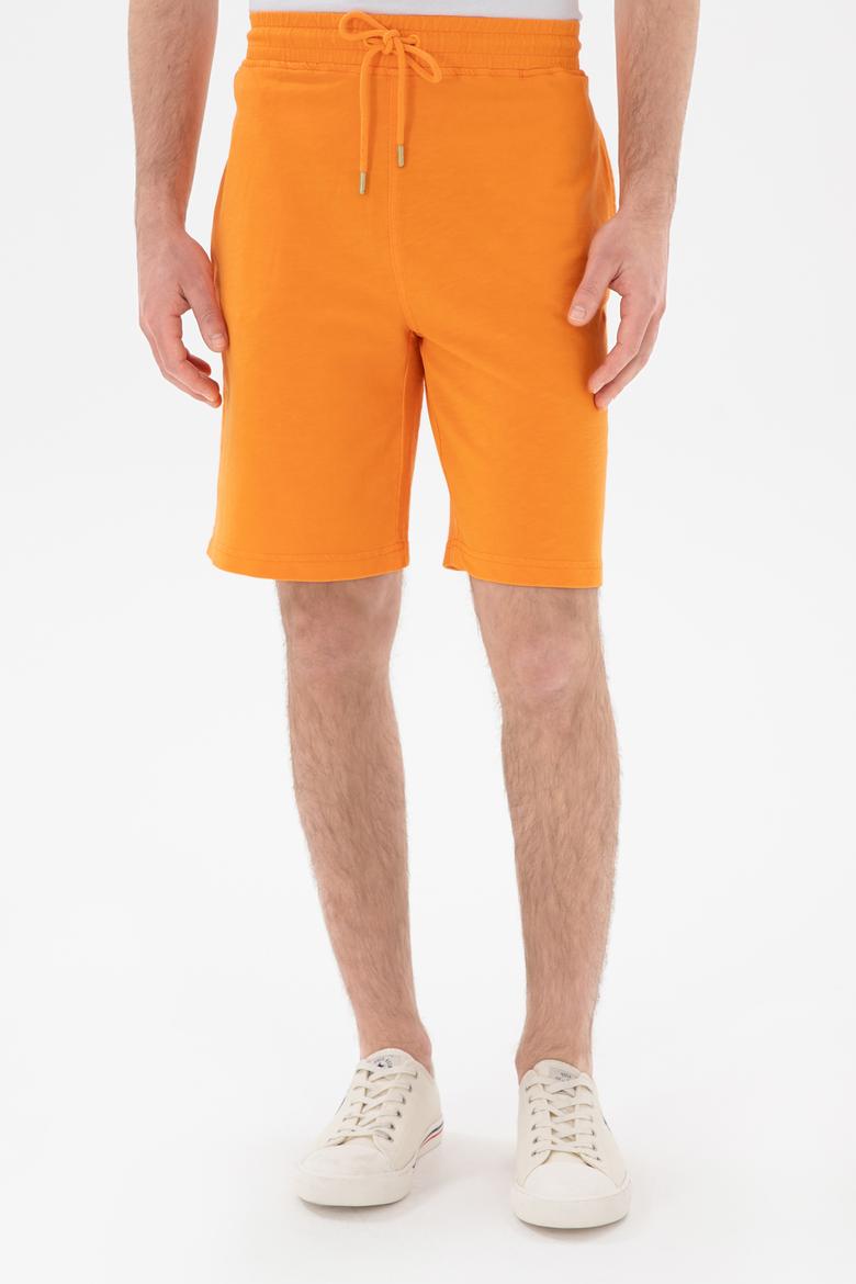 Erkek Turuncu Örme Şort - 50279579060
