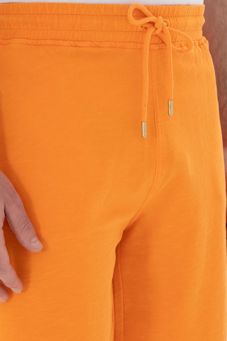 Erkek Turuncu Örme Şort - 50279579060