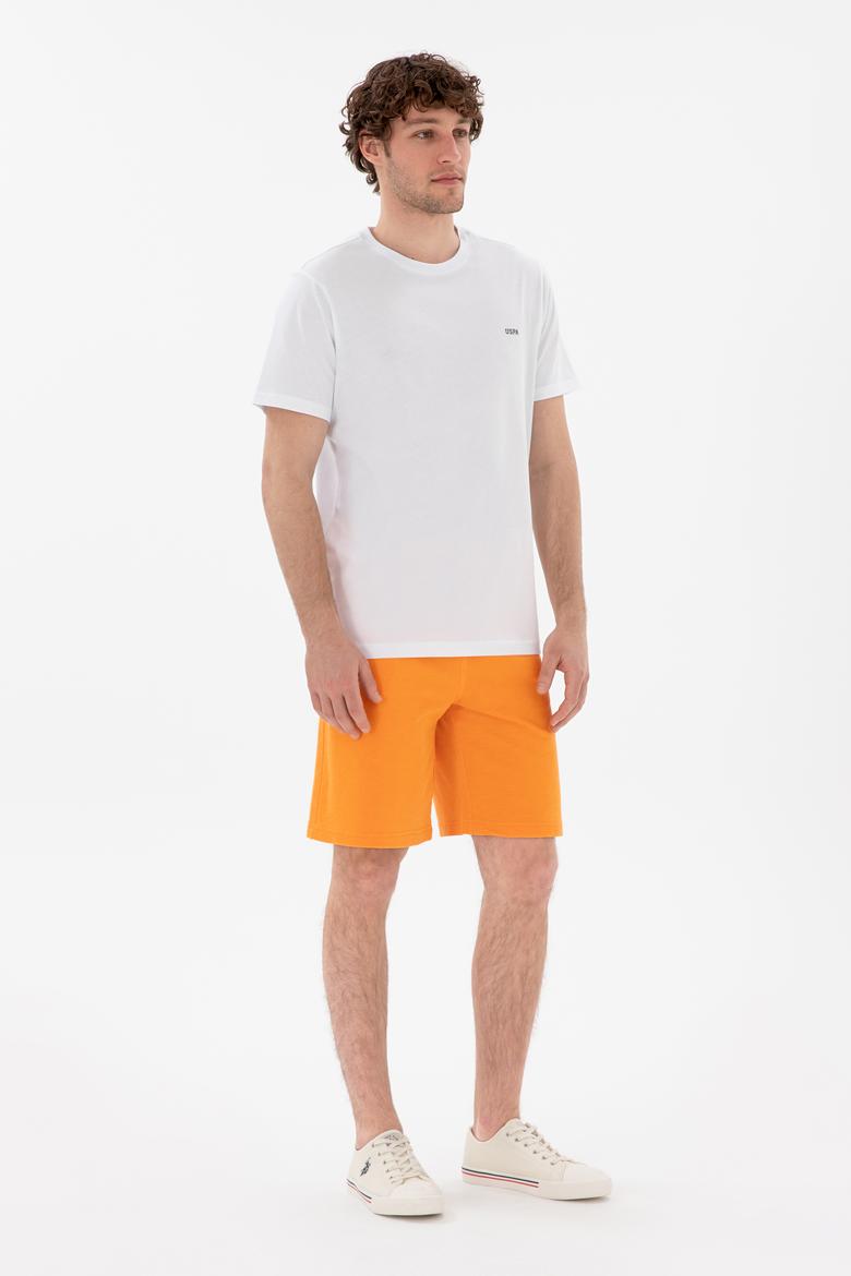 Erkek Turuncu Örme Şort