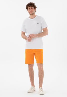 Erkek Turuncu Örme Şort - 50279579060