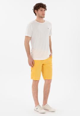 Erkek Regular Fit Bisiklet Yaka Modal Ekru Basic Tişört - 50298033135