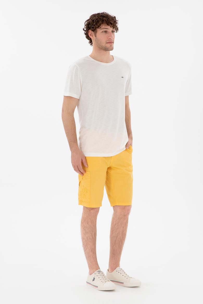 Erkek Regular Fit Bisiklet Yaka Modal Ekru Basic Tişört - 50298033135