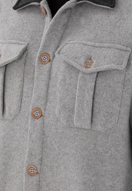 Erkek Gri Melanj Örme Hırka - 50290593019