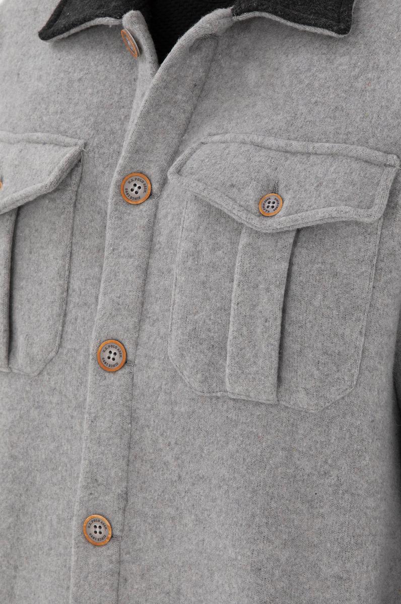 Erkek Gri Melanj Örme Hırka