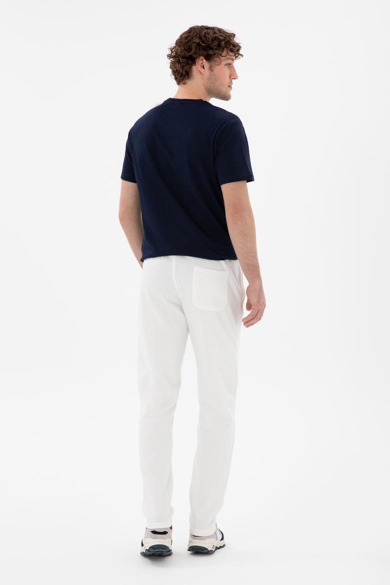 Erkek Slim Fit Düz Paça Ekru Eşofman Altı - 50298020095