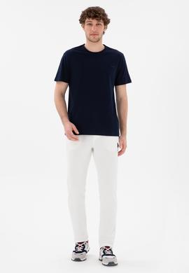 Erkek Slim Fit Düz Paça Ekru Eşofman Altı - 50298020095