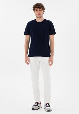 Erkek Slim Fit Düz Paça Ekru Eşofman Altı - 50298020095