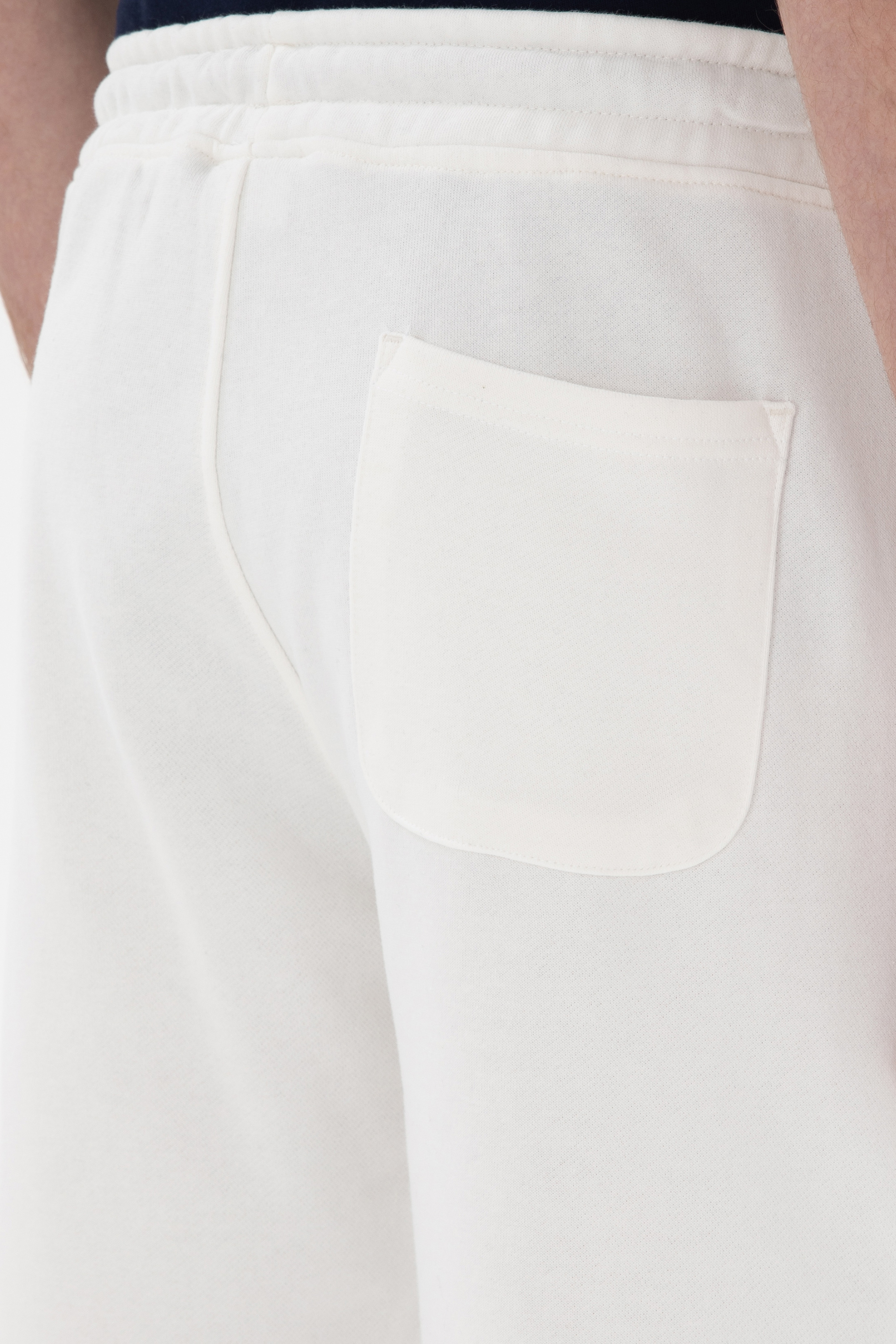 Erkek Slim Fit Düz Paça Ekru Eşofman Altı - Image 6