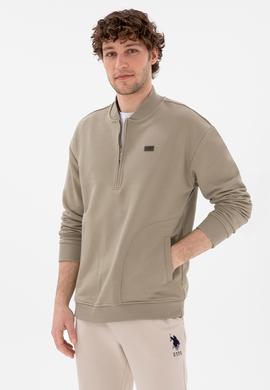 Erkek Açık Haki Sweatshirt - 50293380038