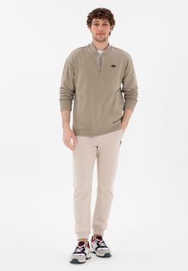 Erkek Açık Haki Sweatshirt - 50293380038