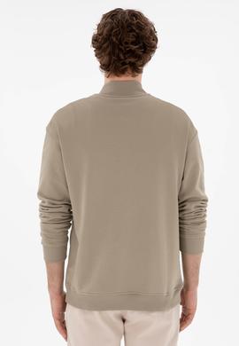 Erkek Açık Haki Sweatshirt - 50293380038