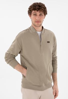 Erkek Açık Haki Sweatshirt - 50293380038