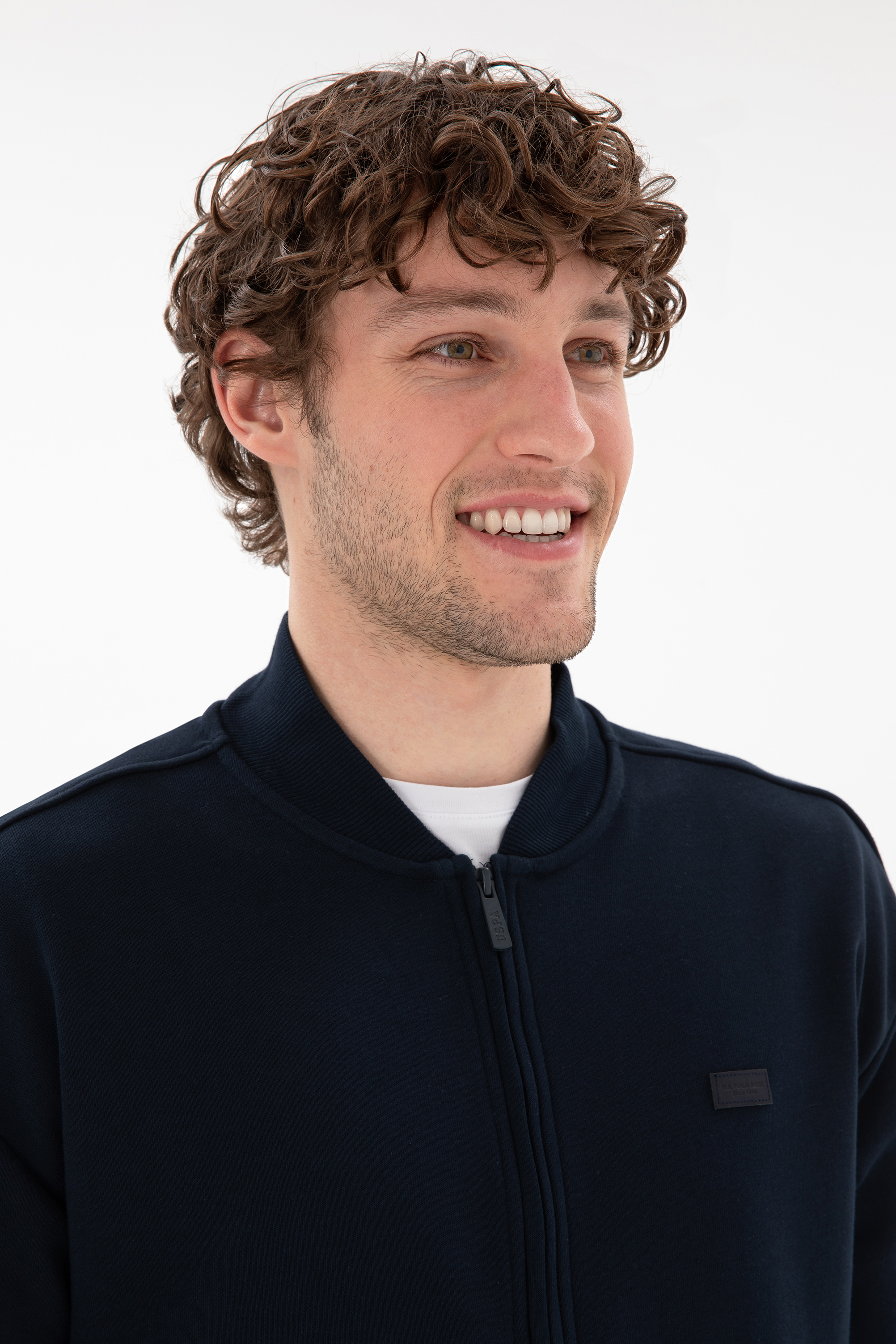 Erkek Comfort Fit Yarım Fermuarlı Yaka Lacivert Sweatshirt - Image 2