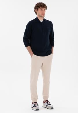 Erkek Comfort Fit Yarım Fermuarlı Yaka Lacivert Sweatshirt - 50293380026