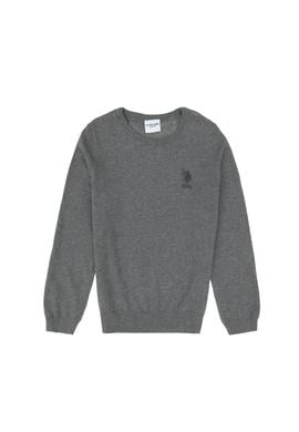 Erkek Çocuk Gri Melanj Basic Kazak - 50288893126