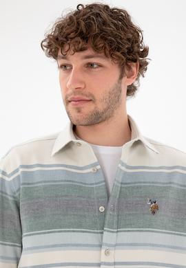 Erkek Saks Uzun Kollu Gömlek - 50291804015