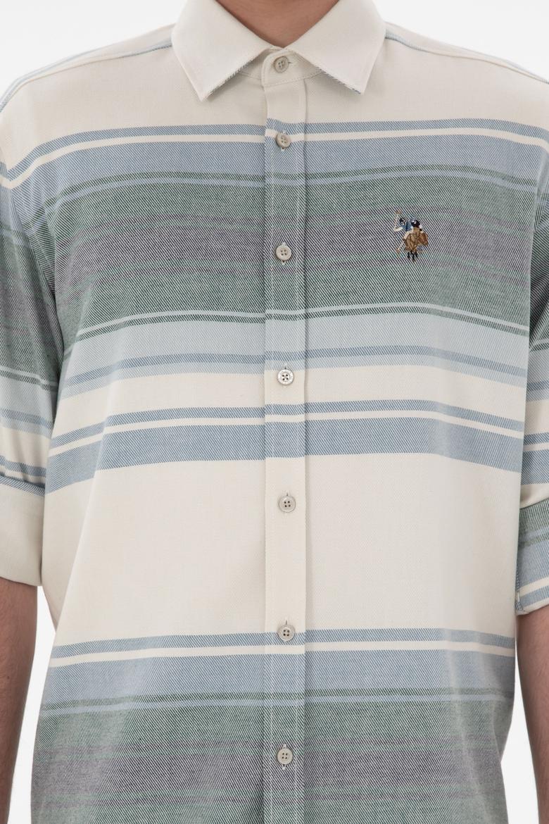 Erkek Saks Uzun Kollu Gömlek - 50291804015